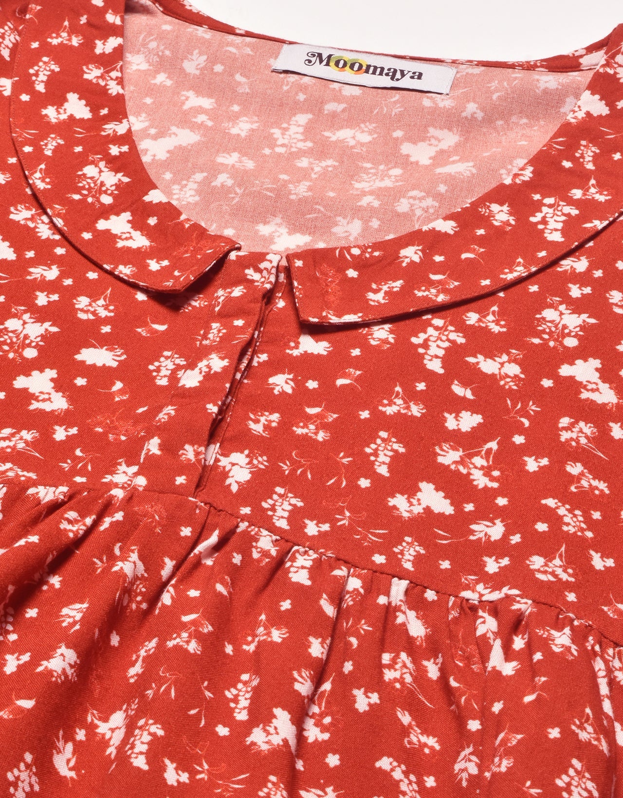 Printed Peplum Flutter Top