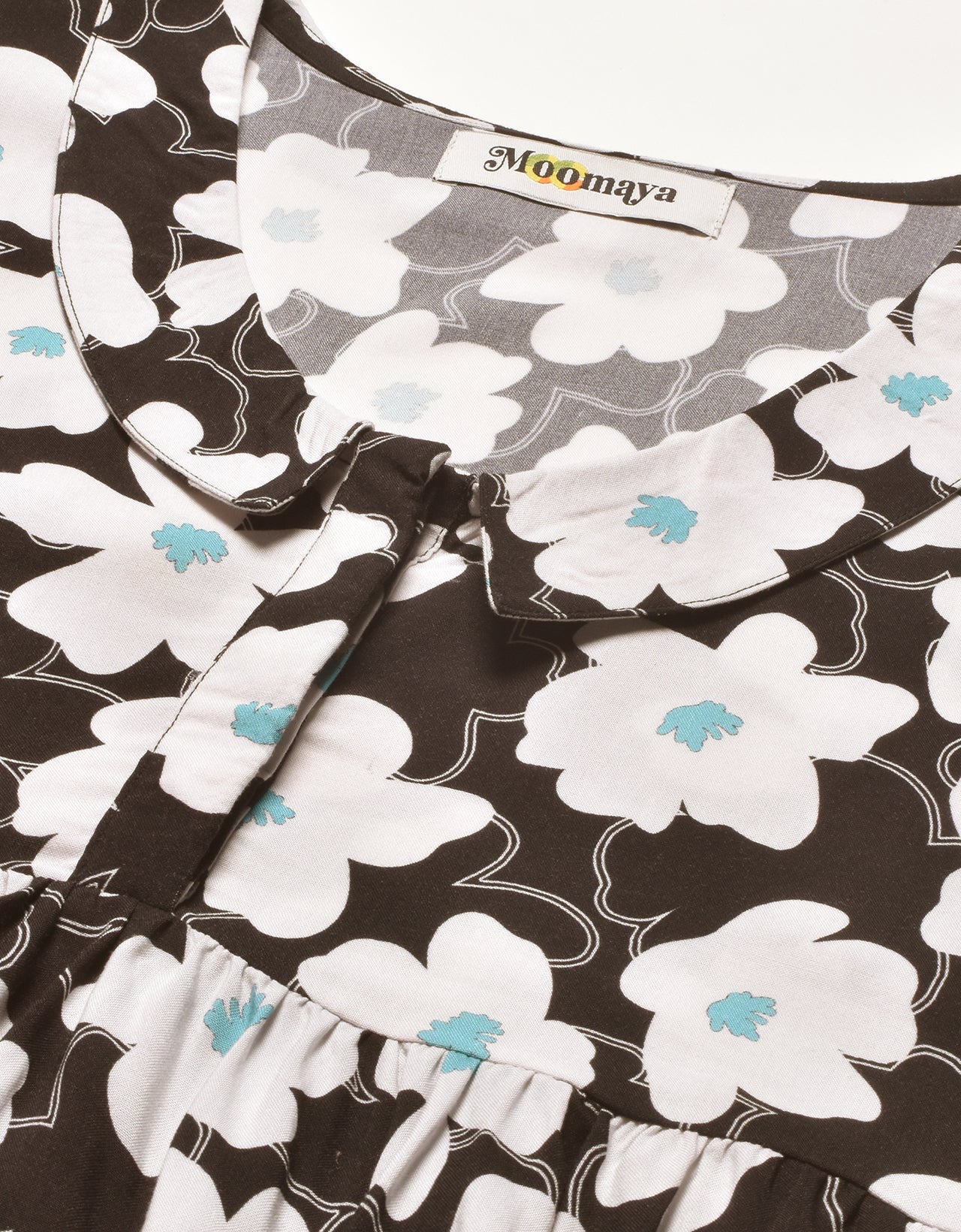 Printed Peplum Flutter Top