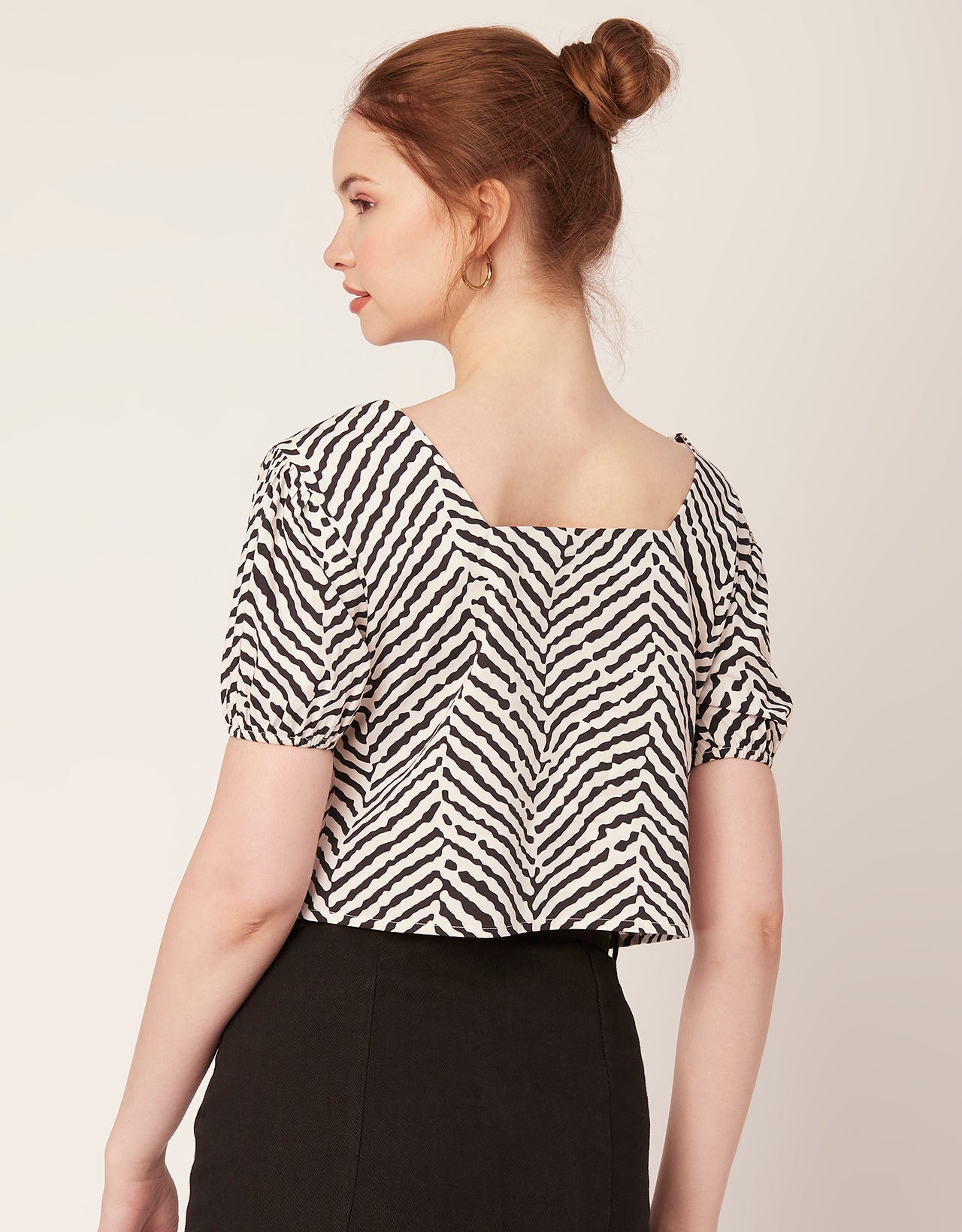 Square Neck Puff Sleeve Top
