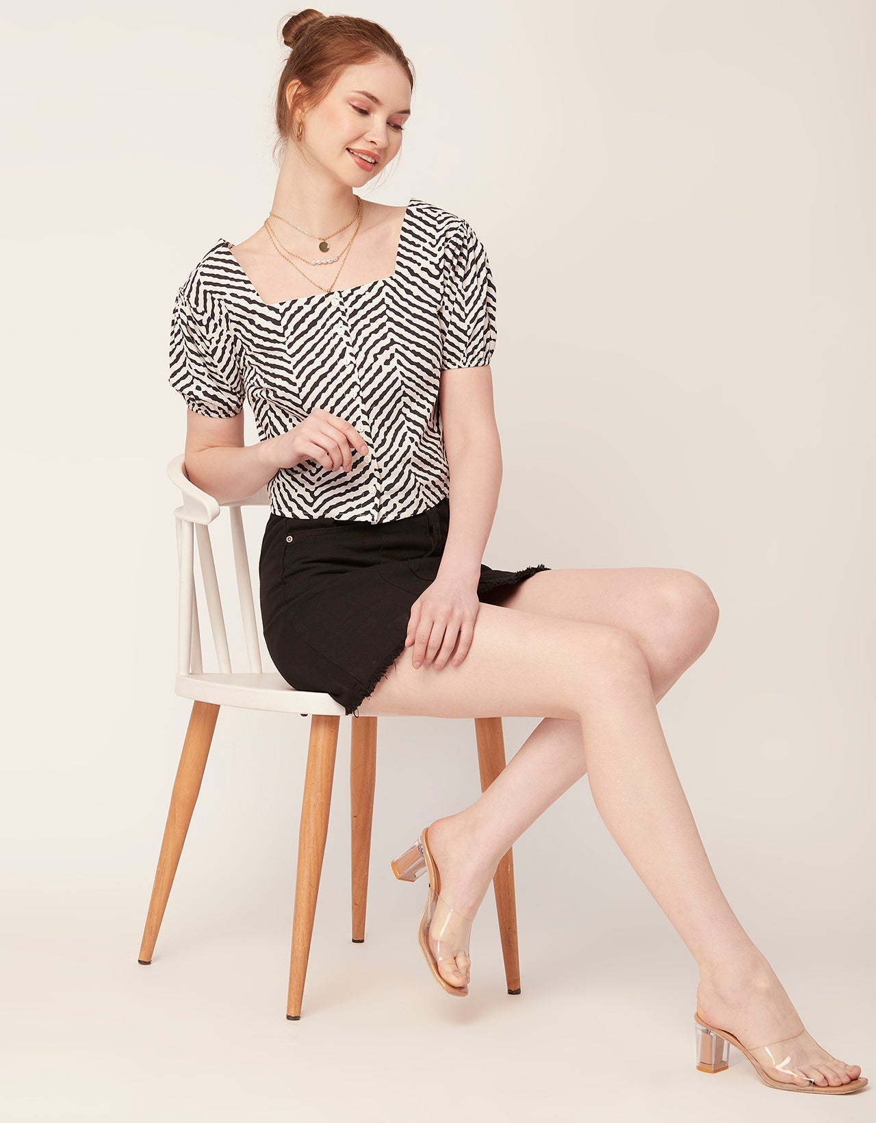 Square Neck Puff Sleeve Top