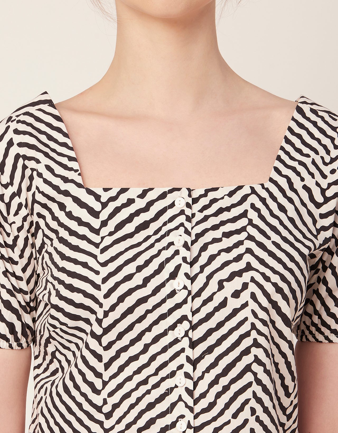 Square Neck Puff Sleeve Top