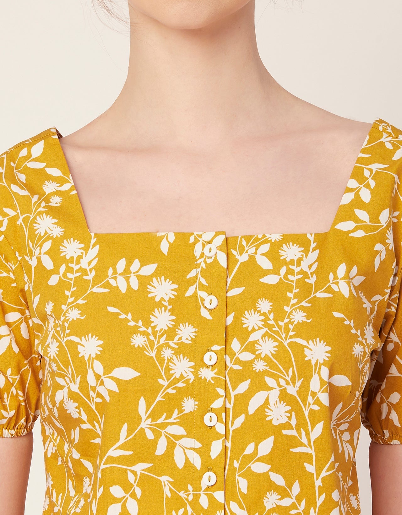 Square Neck Puff Sleeve Top