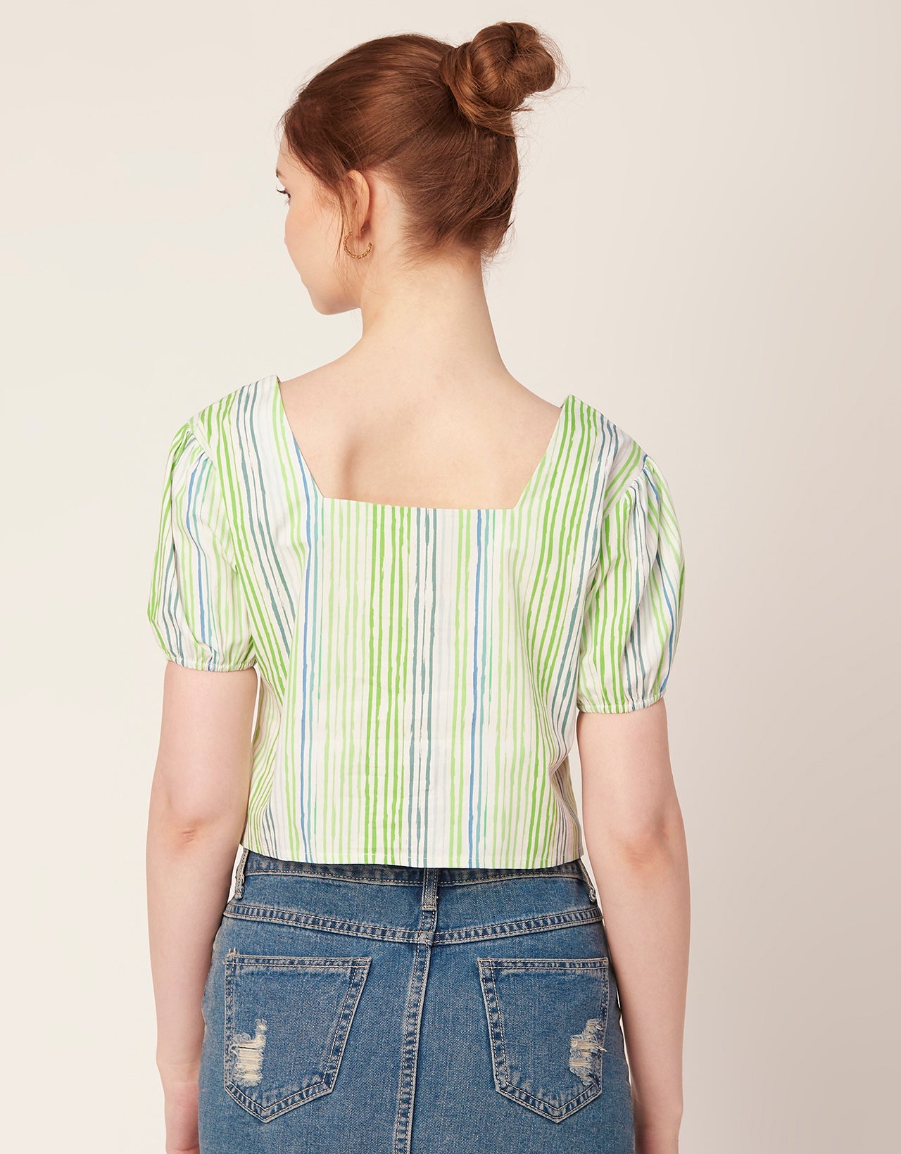 Square Neck Puff Sleeve Top