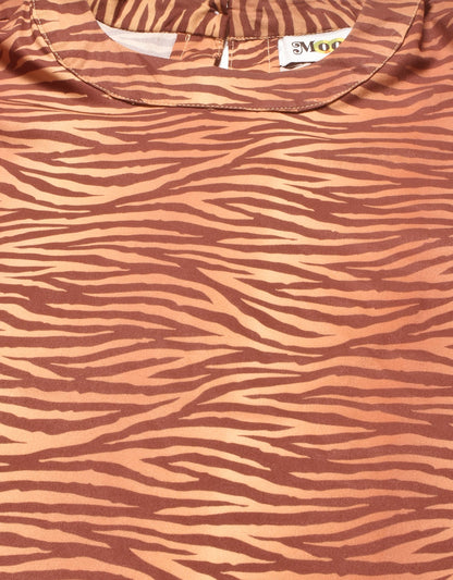 Printed Flutter Sleeve Top