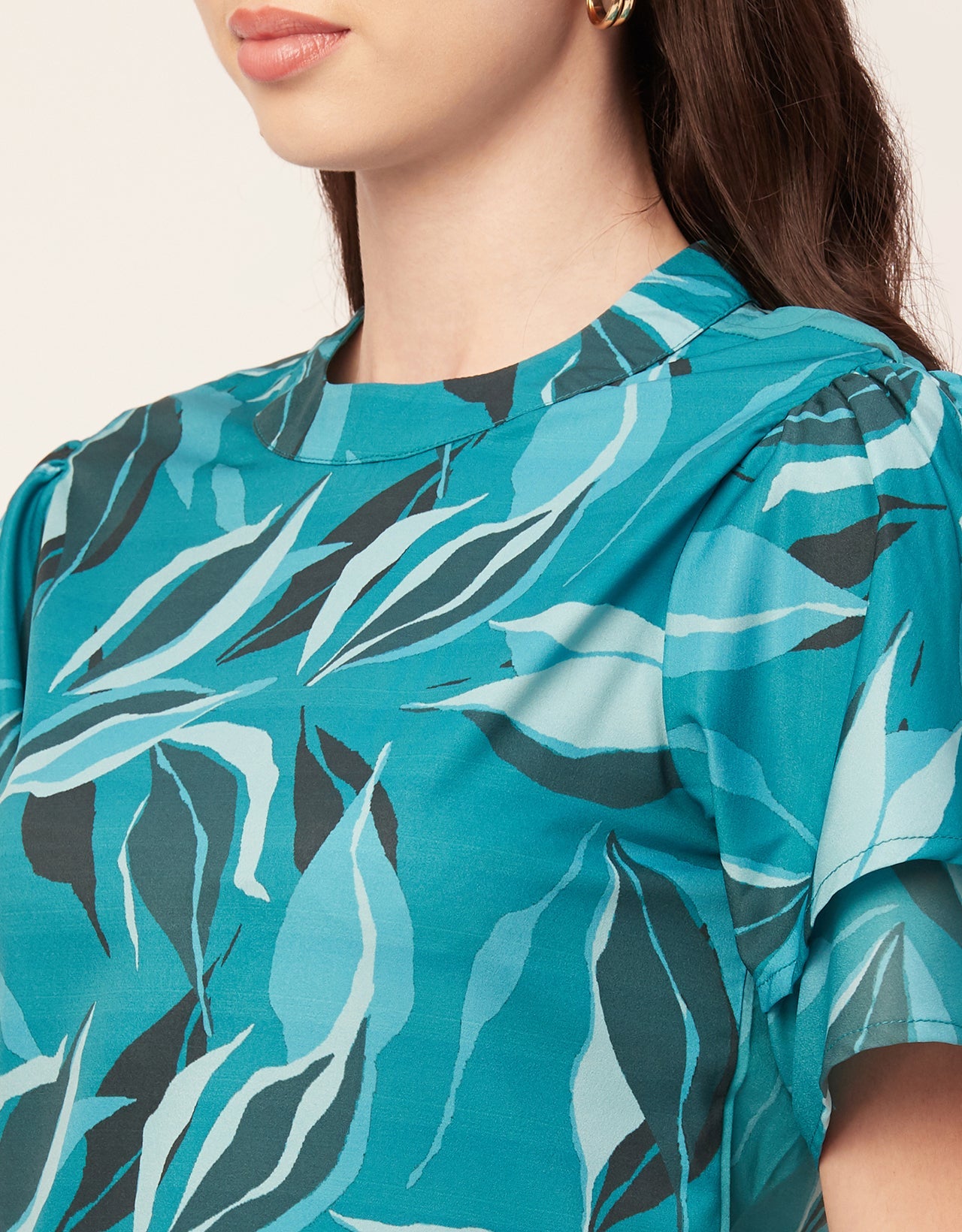 Printed Flutter Sleeve Top