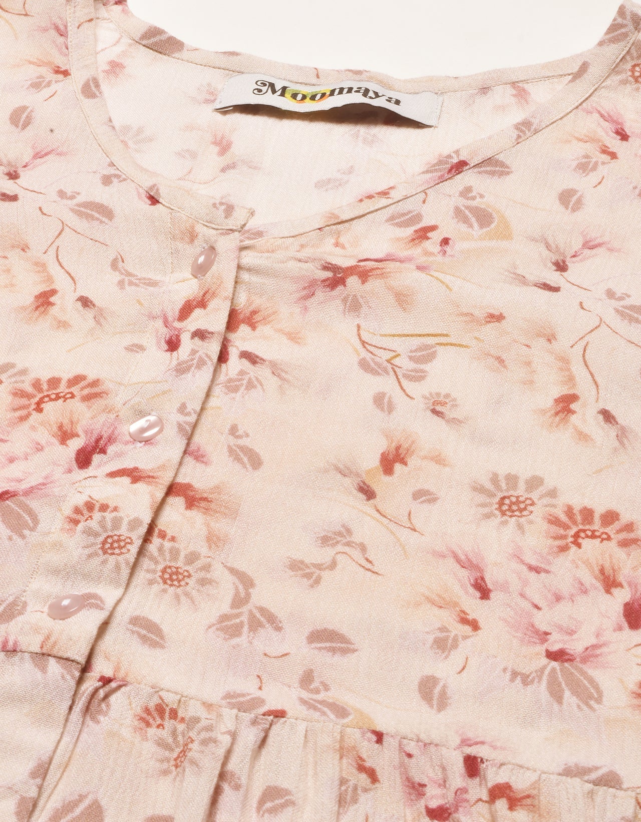Printed V Neck Flutter T