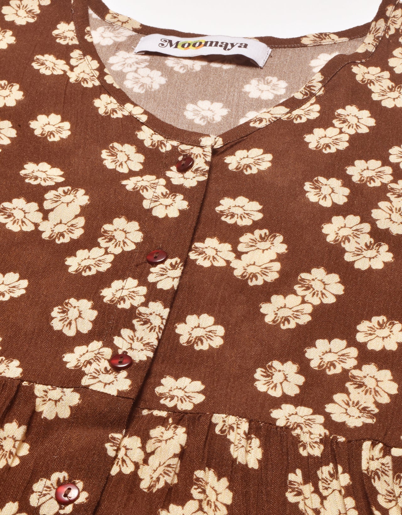 Printed V Neck Flutter T