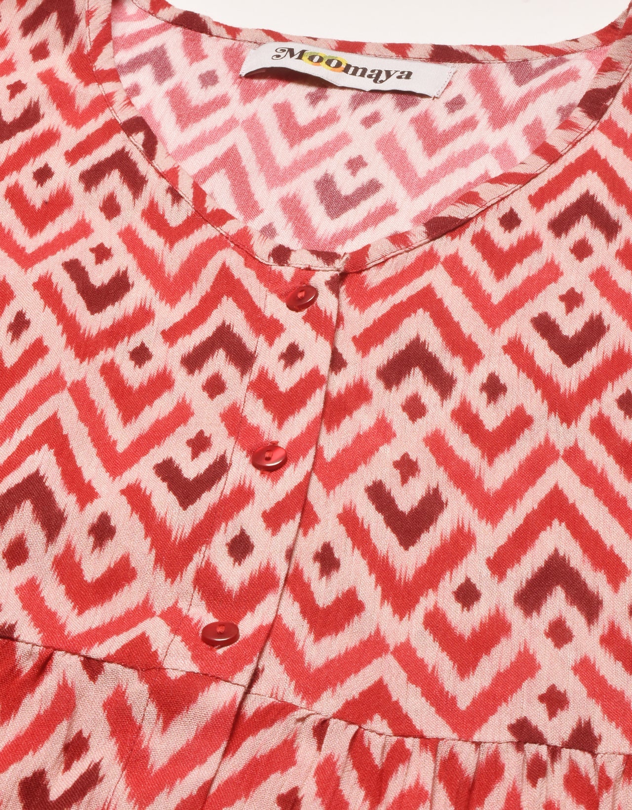 Printed V Neck Flutter T