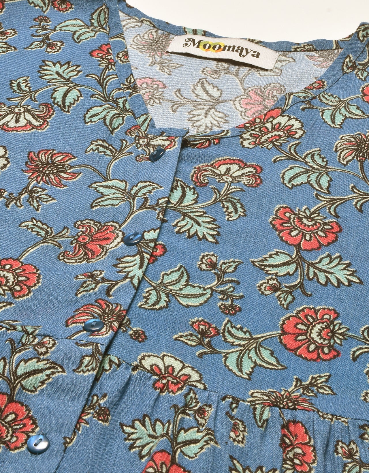 Printed V Neck Flutter T