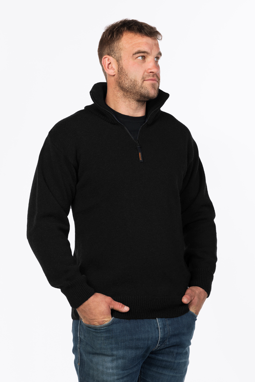 North Wester 100% NZ wool half-zip jersey - Klothing NZ