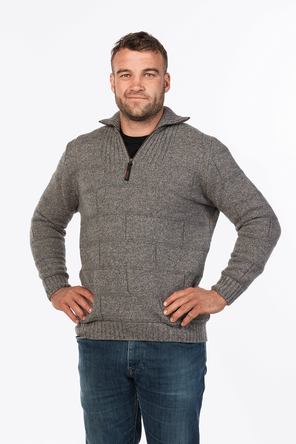 Marlborough possum-merino half-zip jersey - Klothing NZ