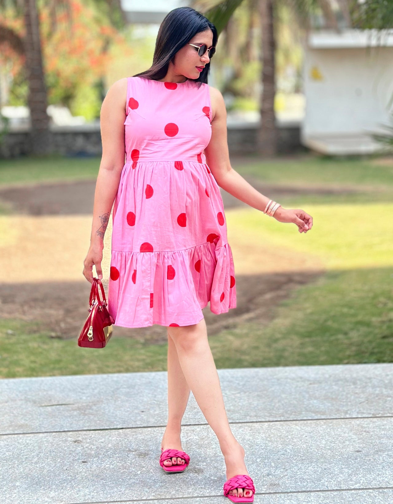 summer polka dress