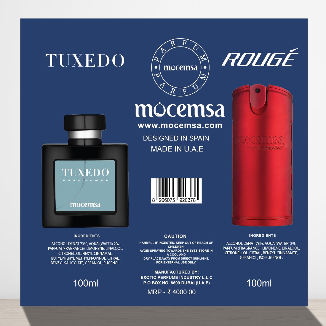 Tuxedo 100 ml + Rouge 100 ml