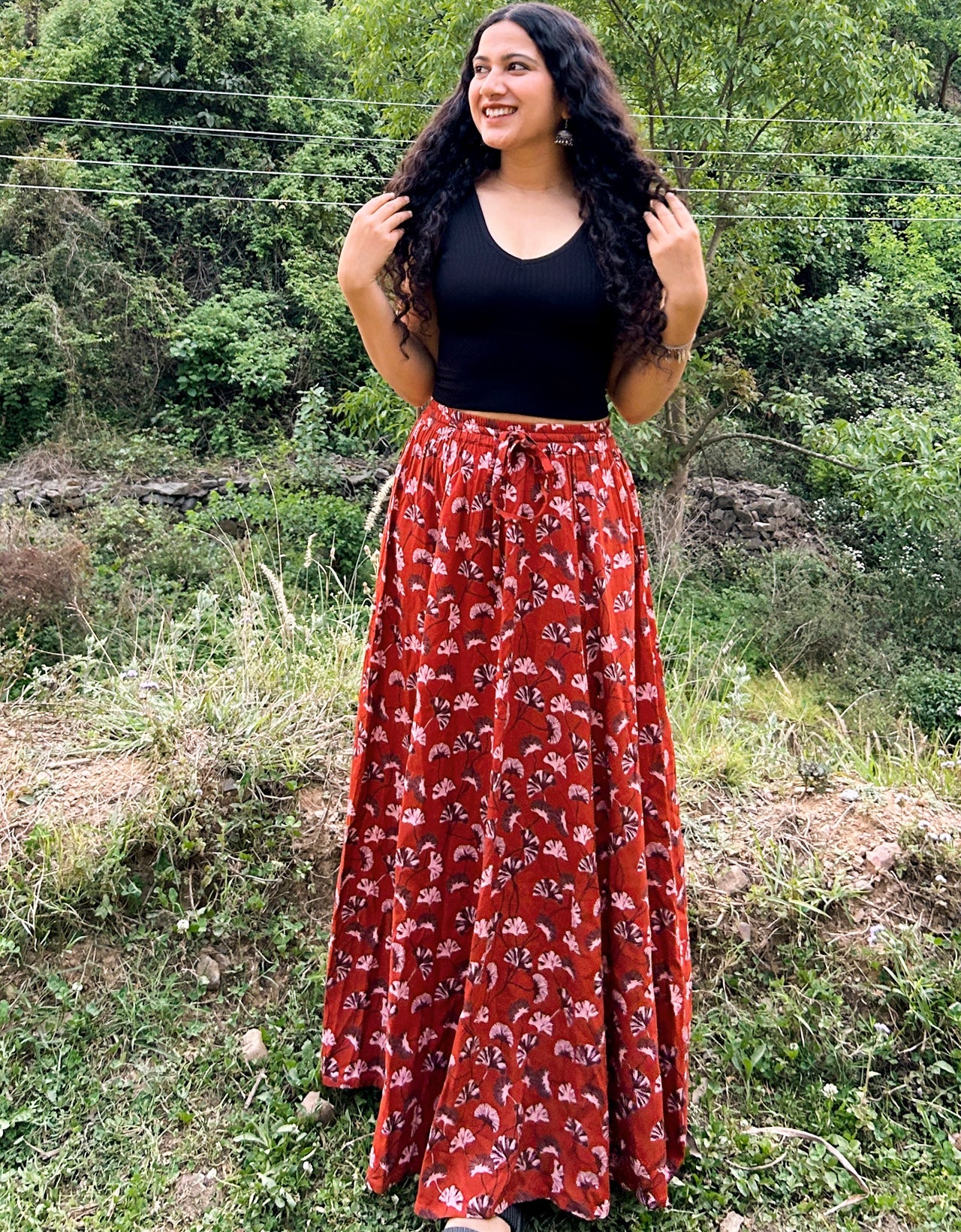 Maxi Skirt, Elastic Waist