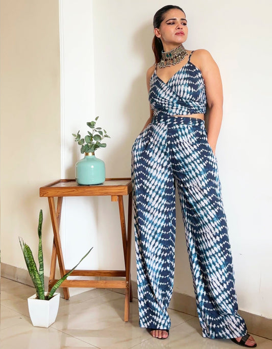 Printed 2 Pcs Summer Cord Set For Women
