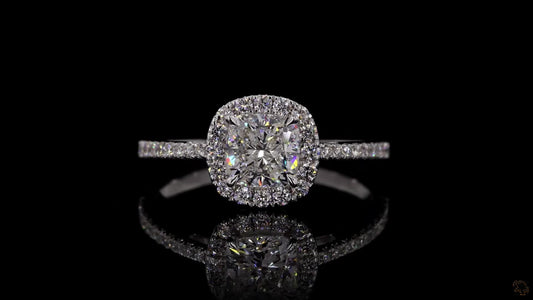 Cushion Lab-Grown Diamond Halo Ring — 1.40ct