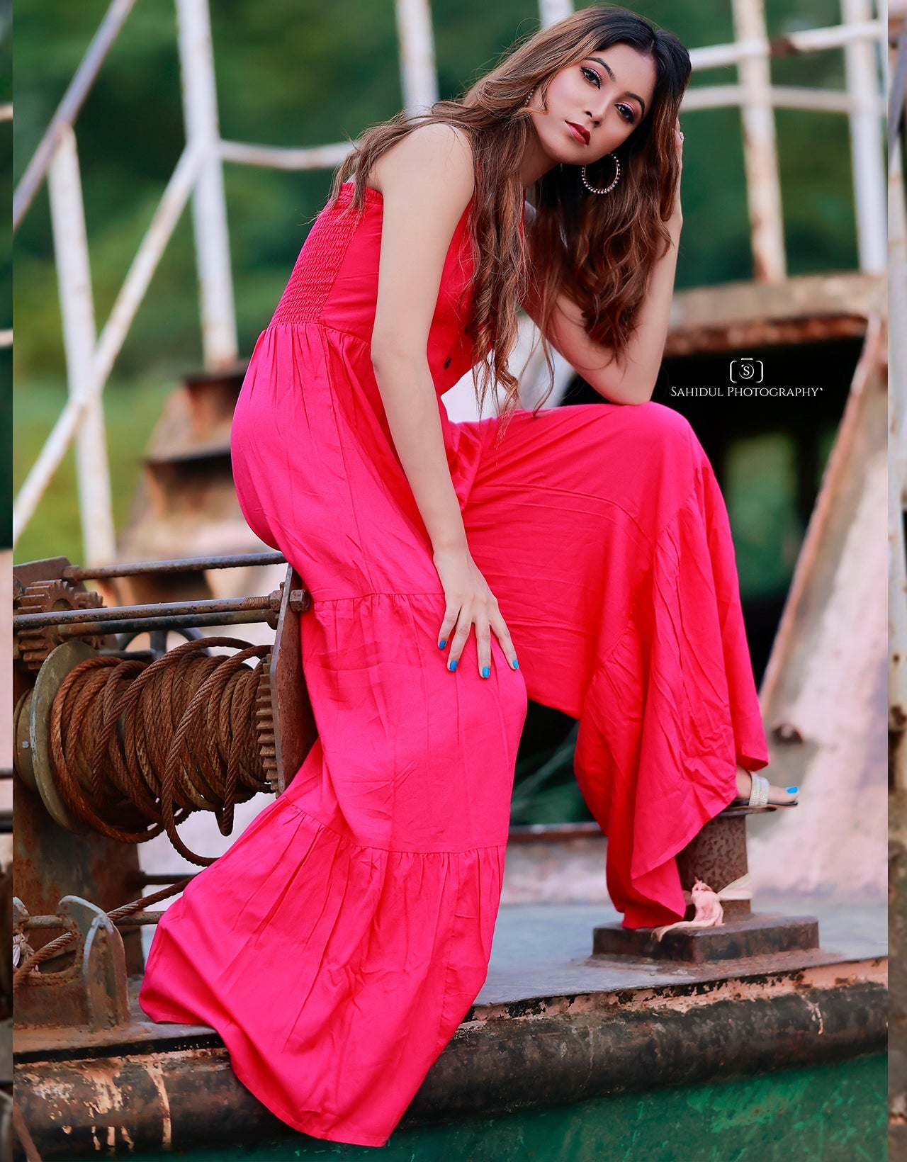 Printed Jumpsuit, Halter Neck