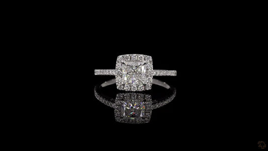 Princess Lab-Grown Diamond Halo Ring — 1.45ct