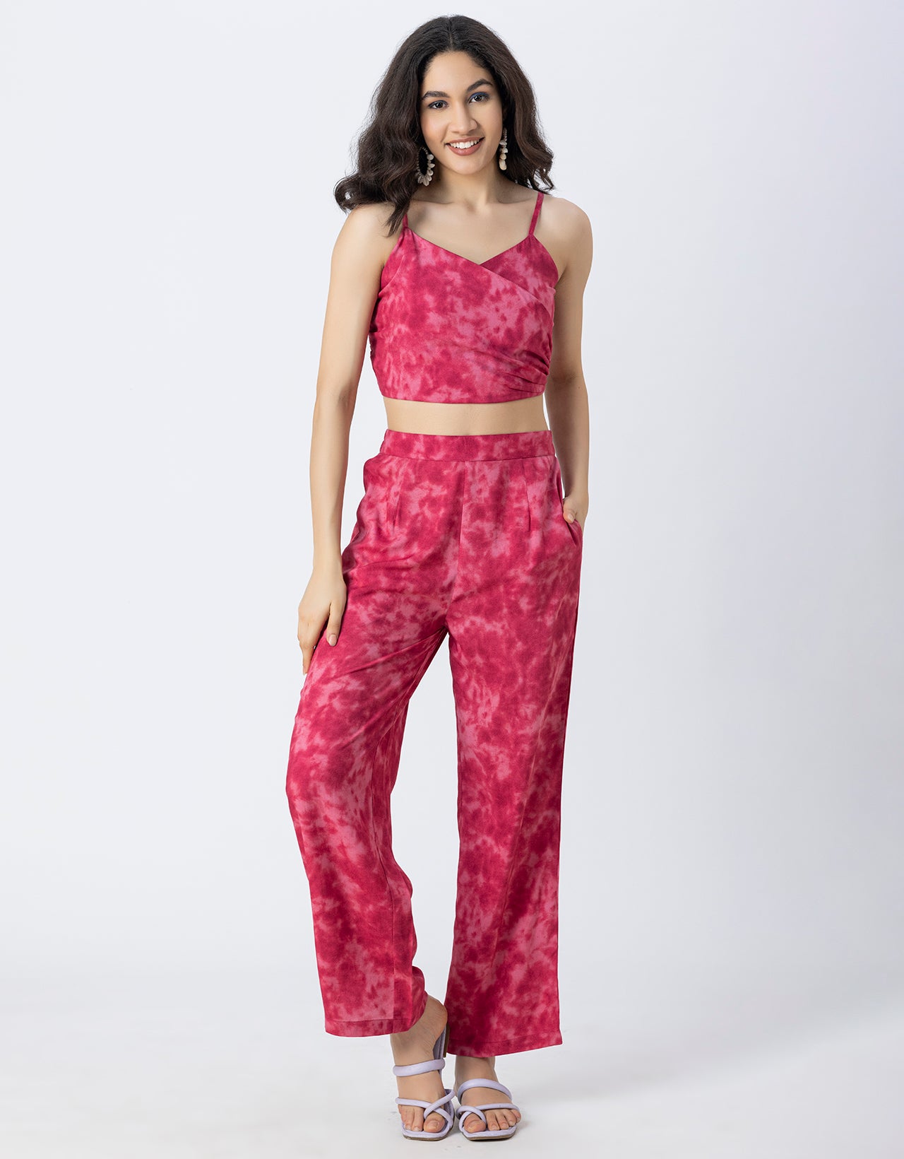 Printed 2 Pcs Summer Cord Set For Women