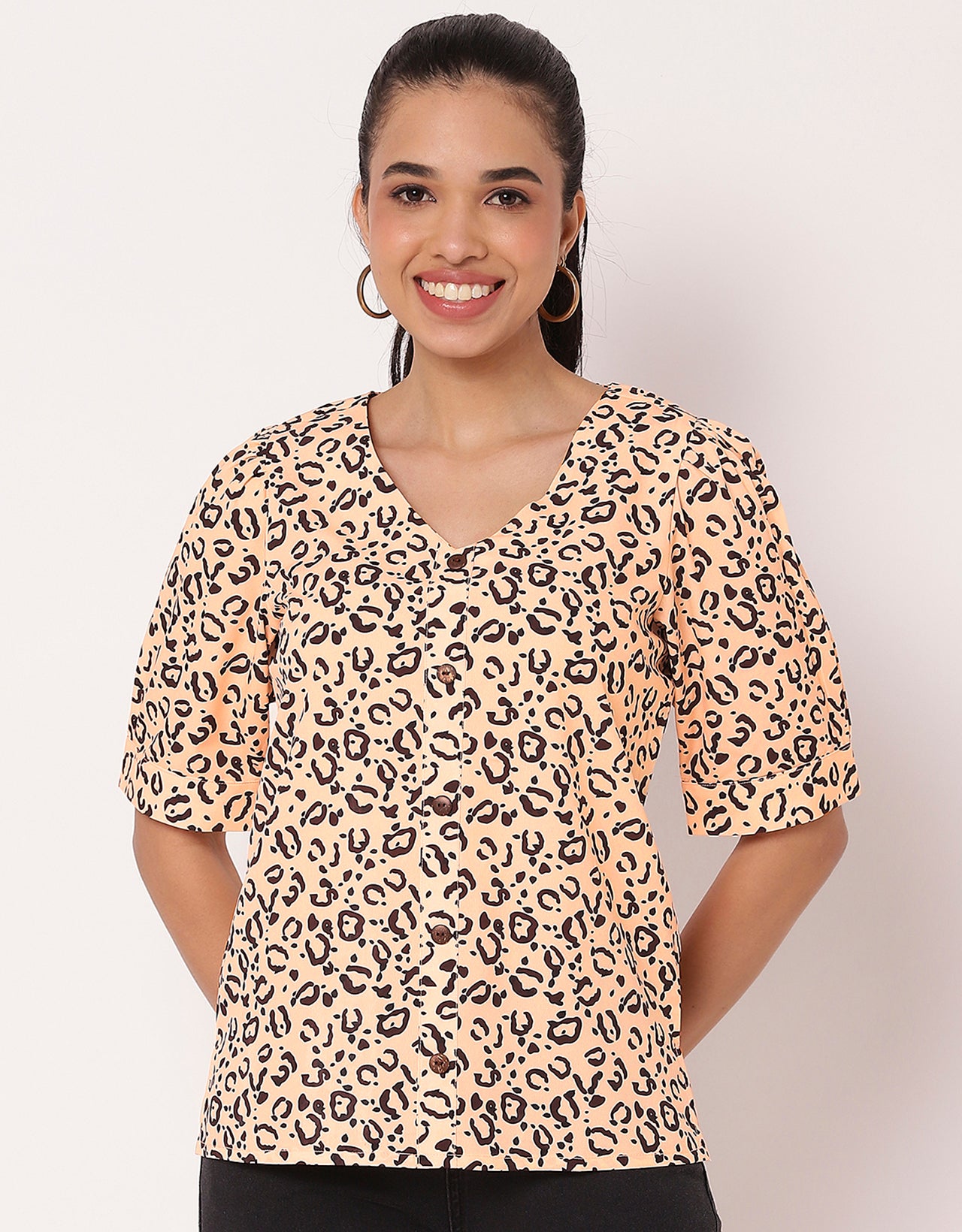 Printed Short Sleeve Top
