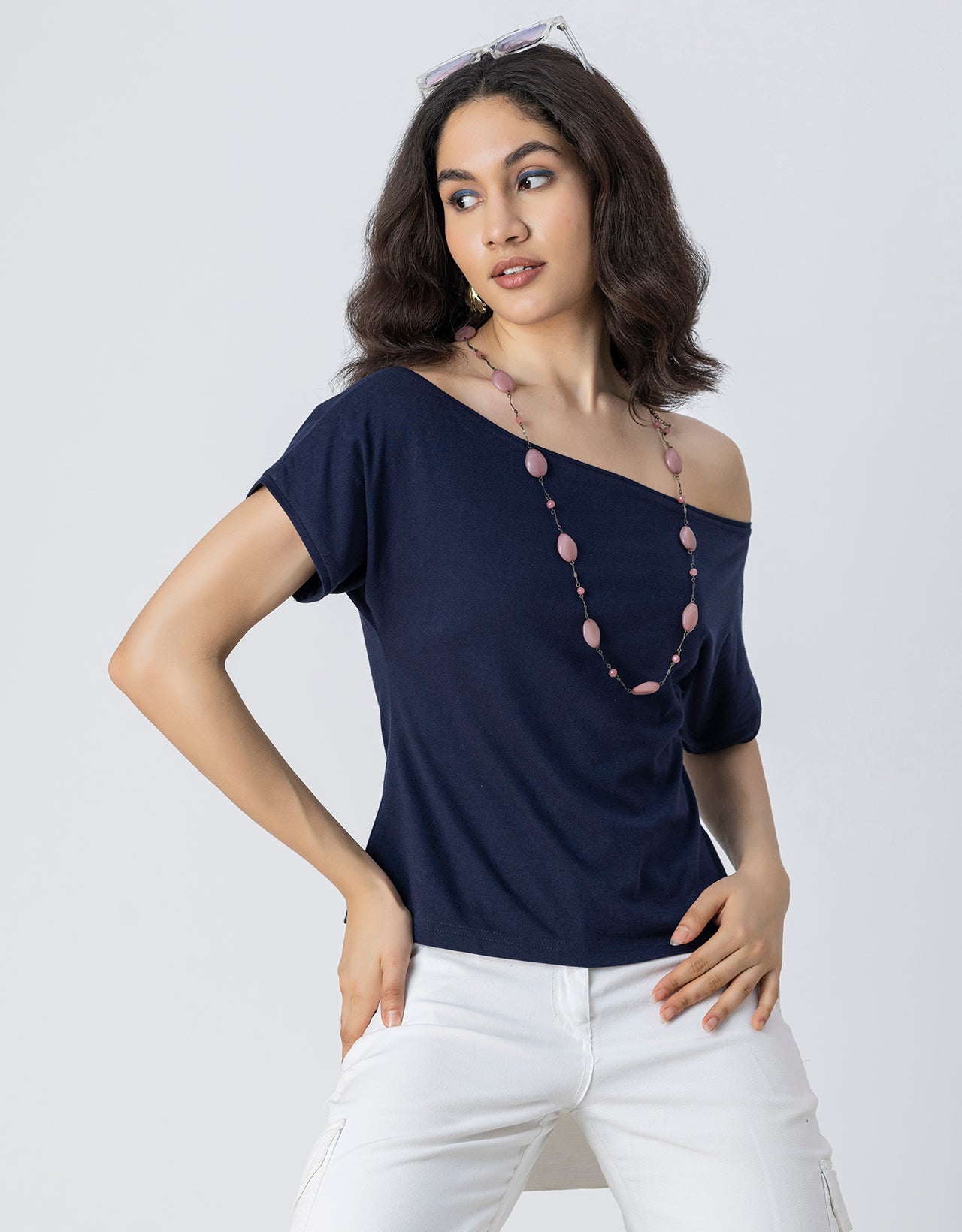 One Shoulder Tshirt Short Sleeve Top