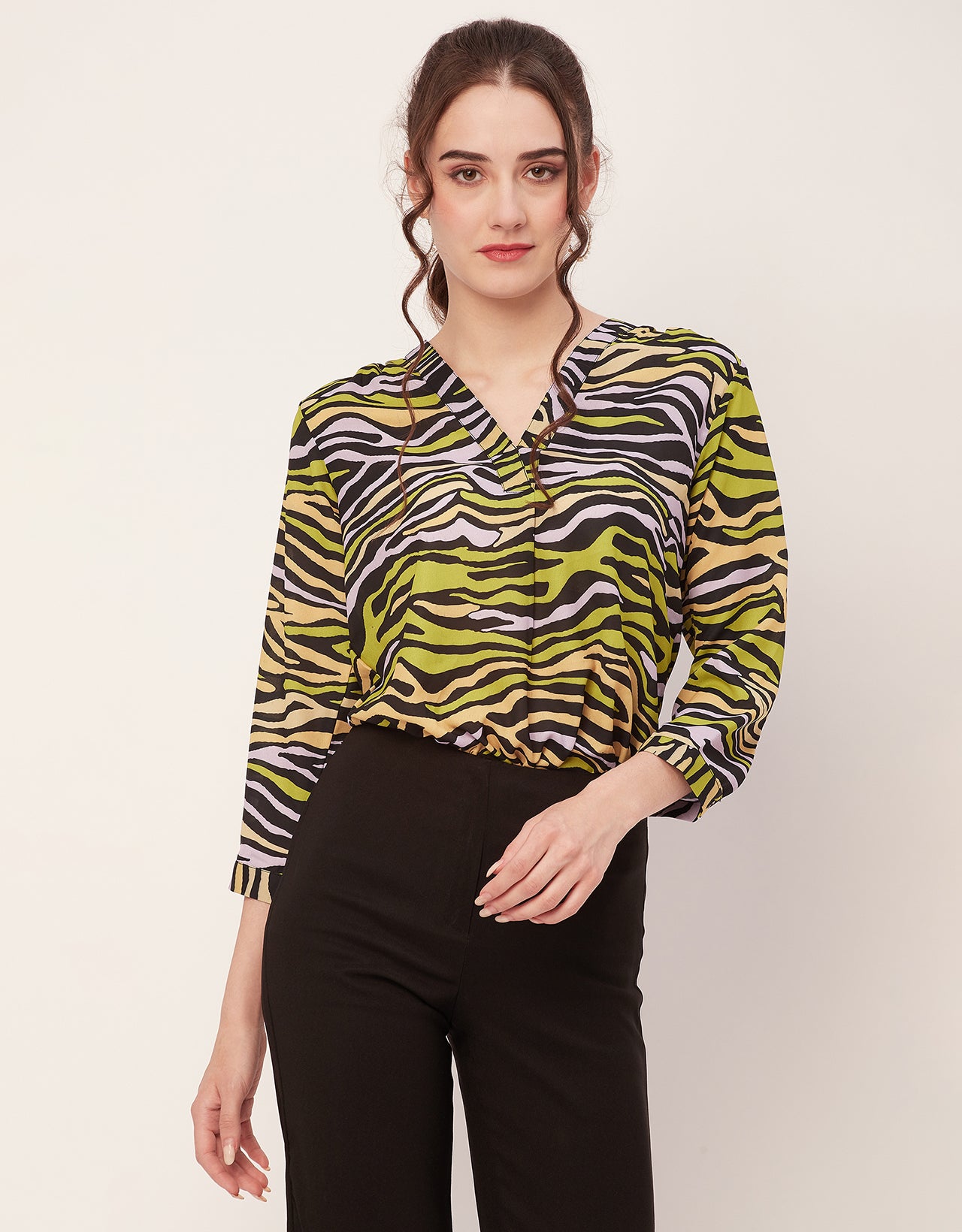 Printed Long Sleeve Top